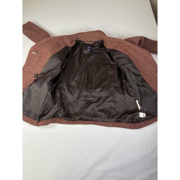 Gap Tweed Pea Coat Double-breasted Wool Blend Women's Size 4 - Picture 8 of 11